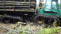 Timberjack 810D in deep mud, extreme mud conditions Ive never seen before, big load