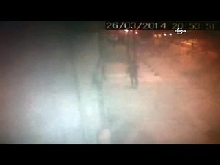 Otobüs kazası güvenlik kamerasında