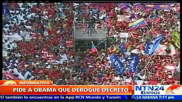 Chavistas manifiestan con la excusa del decreto Obama el mismo día que protesta la oposición