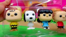 The Peanuts Movie Funko Pop Vinyl Characters Charlie Brown, Lucy, Snoopy, Linus Cookieswirlc Video