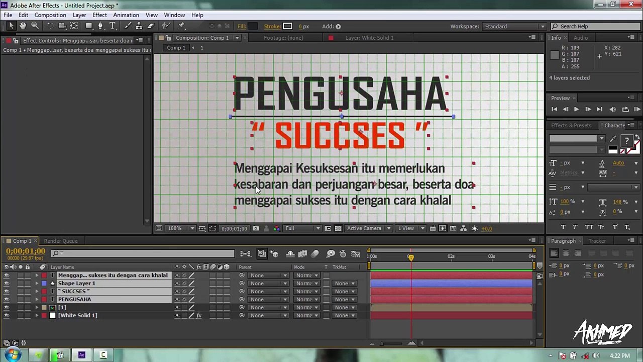 Tutorial After Effect Presentation