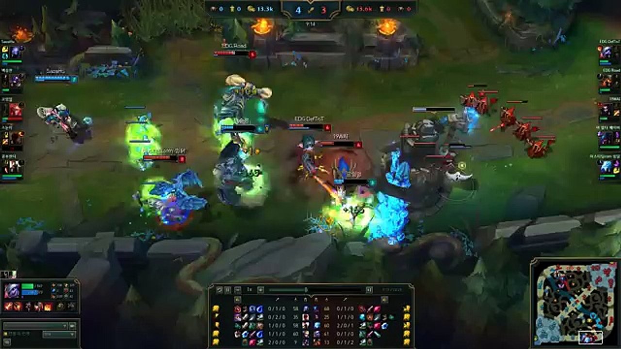 EDG Deft - Tristana vs Ezreal - KR LOL SoloQ Highlights