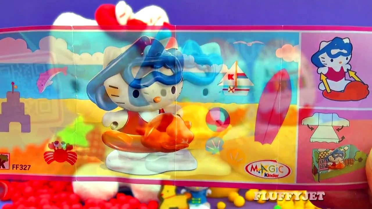 Hello Kitty Kinder Surprise Chocolate Eggs Toy Unboxing Juguetes Brinquedos Toys FluffyJet