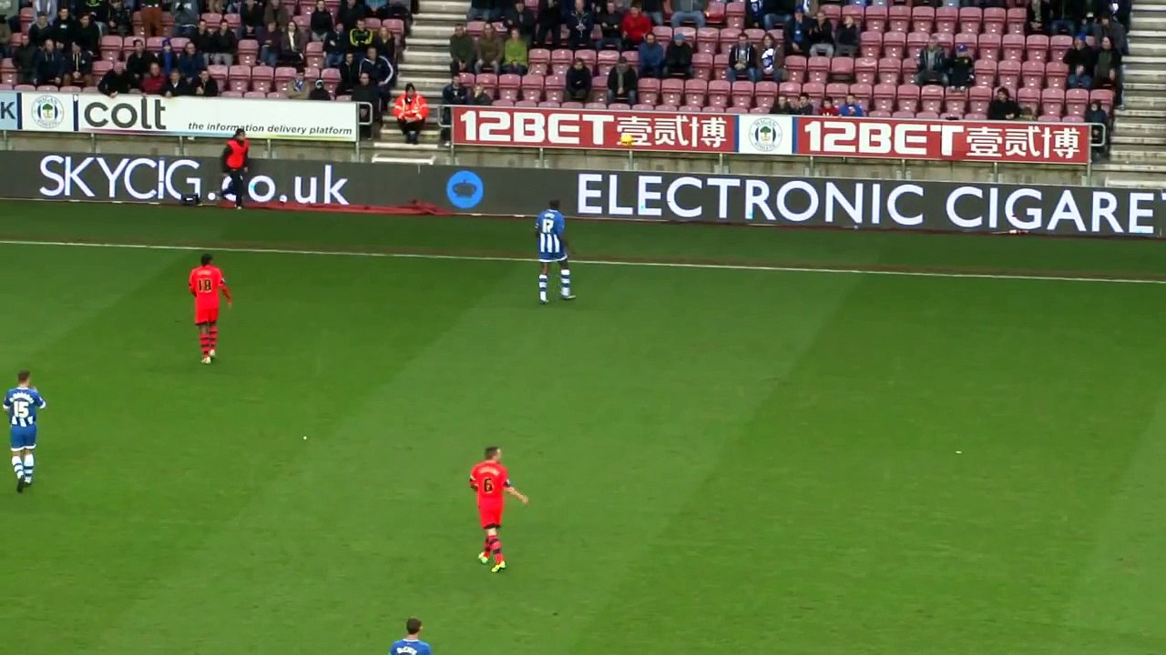NICK POWELL OVER HEAD KICK WONDER GOAL FOR WIGAN ATHLETIC V BOLTON