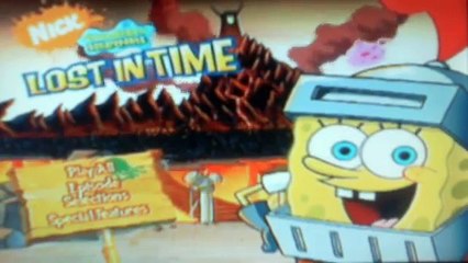 SpongeBob SquarePants Lost In Time DVD Menu Walkthrough