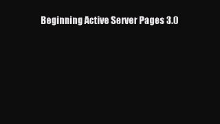 Download Beginning Active Server Pages 3.0 Ebook