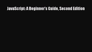 Download JavaScript: A Beginner's Guide Second Edition Ebook
