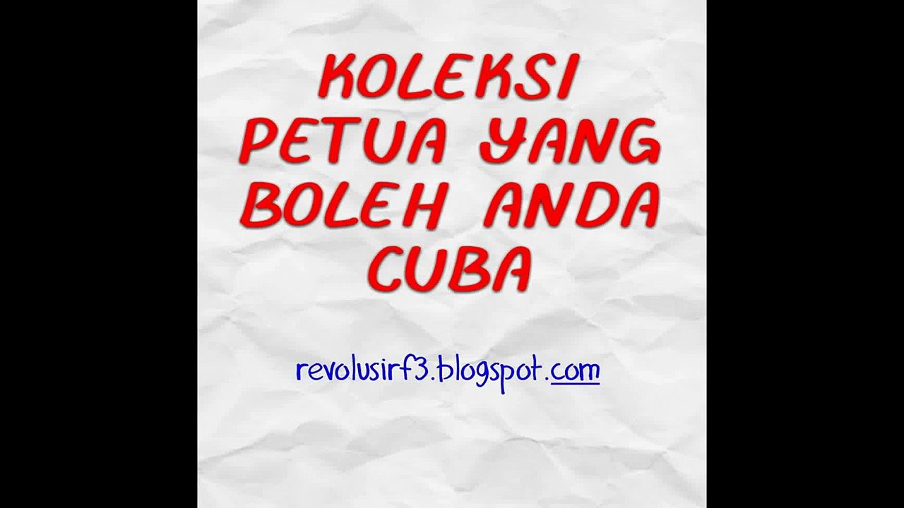 Petua-petua yang elok untuk diamalkan