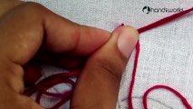 Embroidery Stitches by Hand _ Knotted Lazy Daisy _ HandiWorks #33