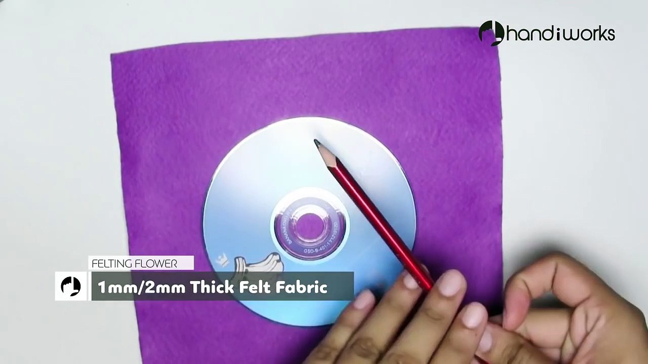Felt Flower Craft Tutorial _ Hair bands and Hair clips _ HandiWorks #40