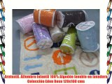 Aratextil. Alfombra Infantil 100% Algodón lavable en lavadora Colección Eden Rosa 120x160 cms