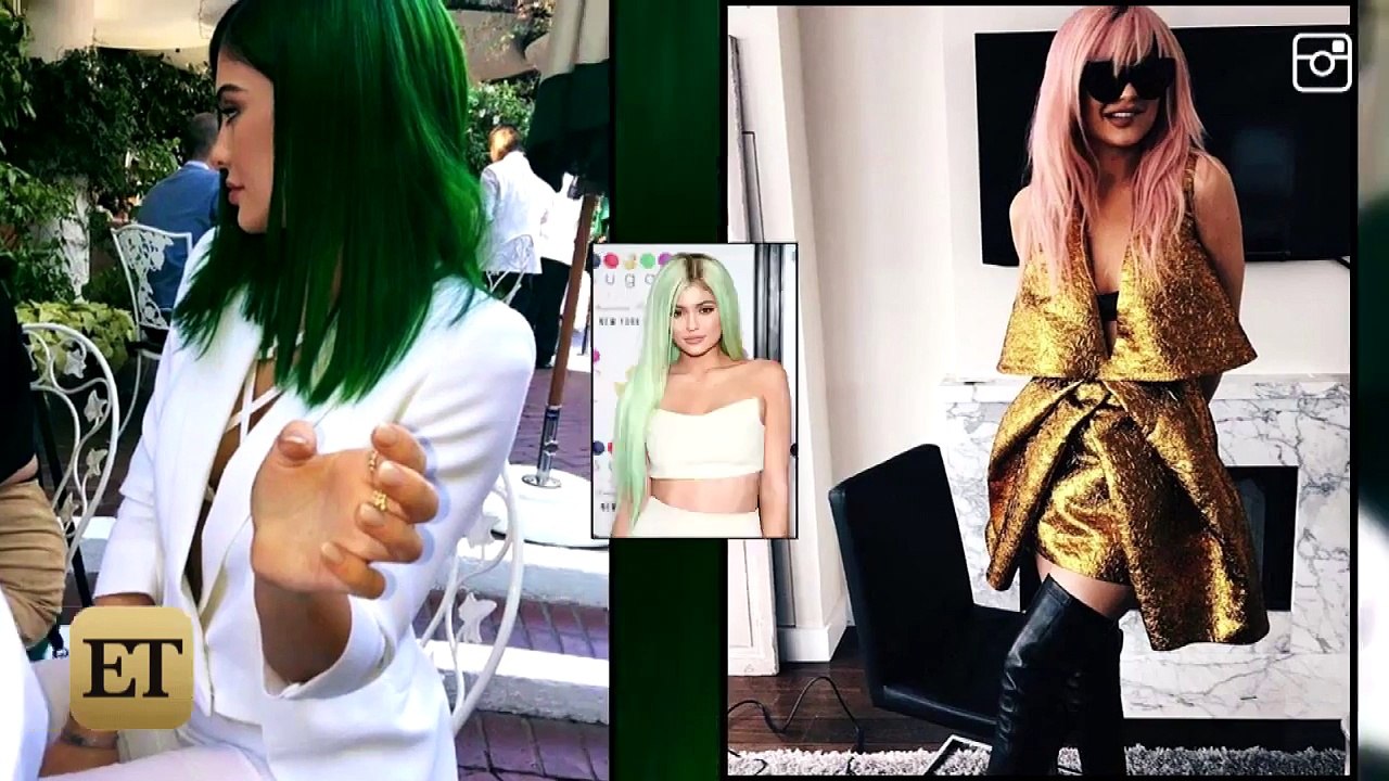 Kylie Jenner rocks new MINT GREEN hair after walking at Kanye Wests NYFW show