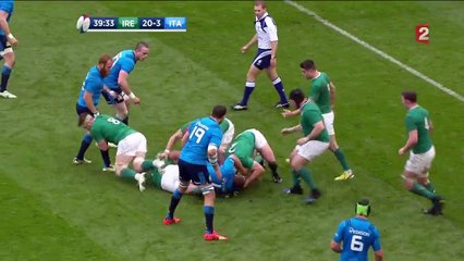 Rugby : L'essai époustouflant de 80m conclu par Heaslip pendant le match Irlande-Italie !