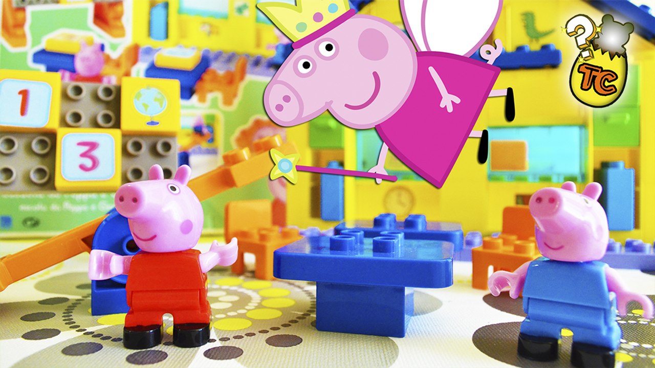 Peppa Pig Building Blocks School Construction Set Unboxing Toys for Children | Toy Collector