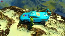 Аvengers Hulk smash Dinoco King 43 Disney car race Jumping Countryside Mountains