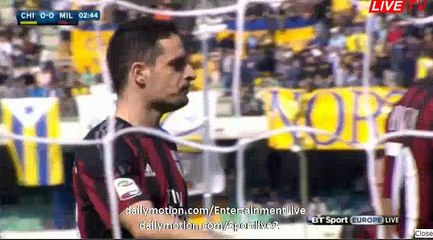 AC Milan 1st BIG Chance - Chievo 0-0 Milan Serie A