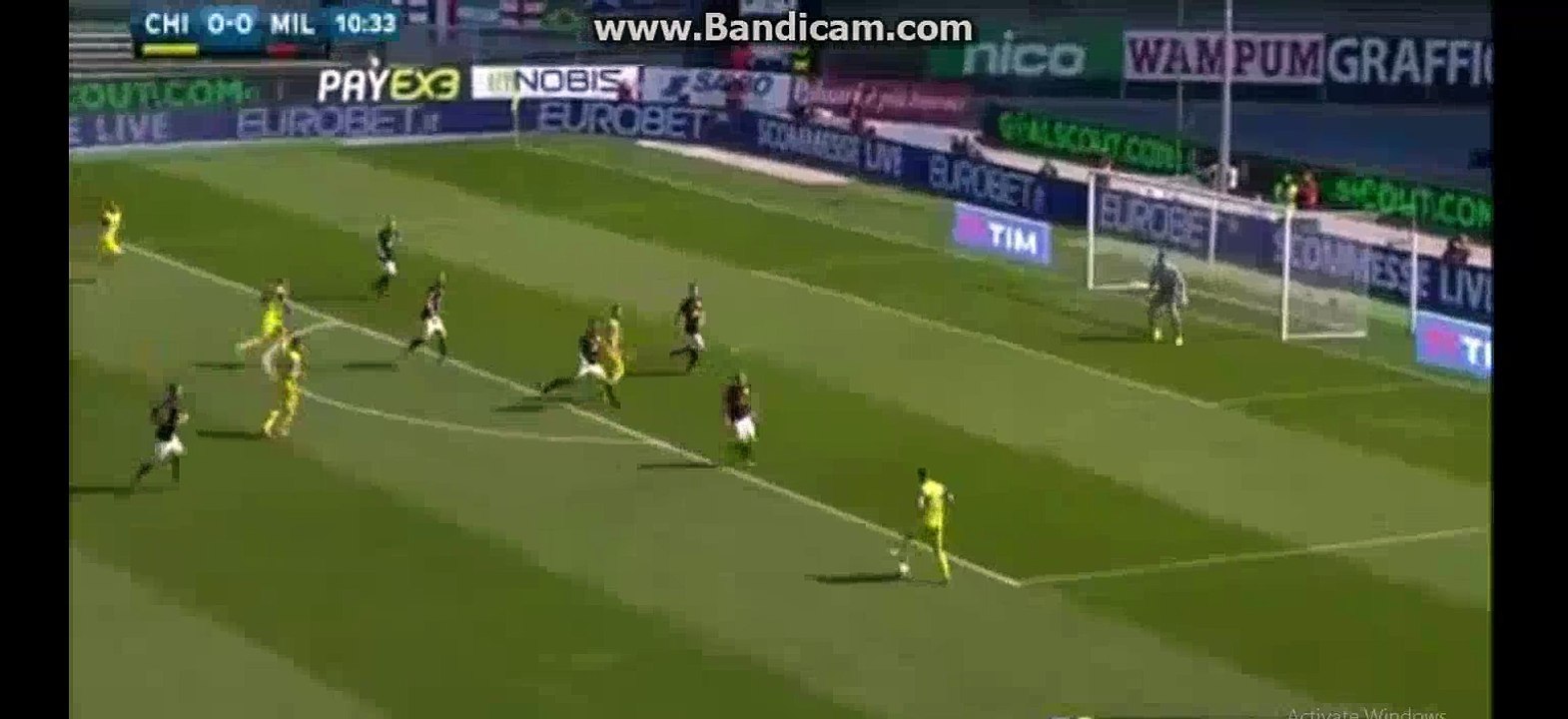 Carlos Bacca Get INJURED Chievo 0-0 Milan Serie A