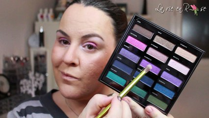 tutoriel rosé violet avec la palette spectrum de urban decay