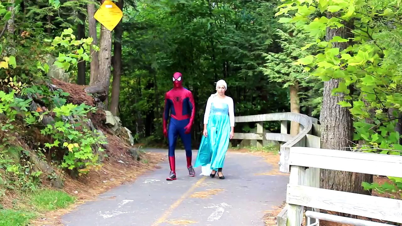 Spiderman vs Venom vs Frozen Elsa! Real Life Superhero Battle Death Match!
