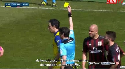 Jérémy Ménez Gets INJURED Chievo 0-0 Milan Serie A