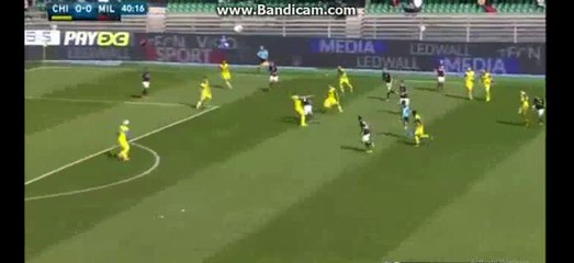 Horror Foul on Jeremy Menez - Chievo 0-0 Milan 13-02-2016