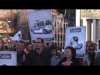 Twitter'in kapatılması Ankara'da protesto edildi