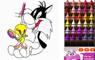 Coloriage titi et grosminet en Ligne Gratuit a imprimer kids games 4 children and girls 3gstrwkBeV
