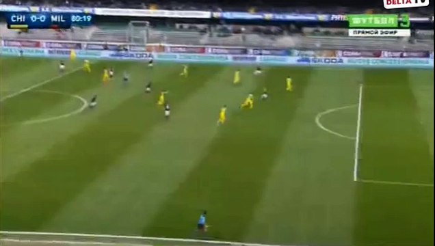 Luiz Adriano Amazing chance chievo 0 -0 AC milan 13.03.2016 Serie A