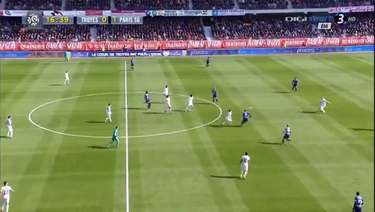 0:2 Javier Pastore Goal HD - Troyes 0-2 PSG 13.03.2016 HD