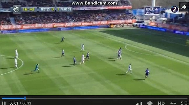 Amaizing goaaaal Javier Pastore - Troyes 0 - 2 PSG - 13.03.2016