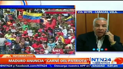 ‘Carné patriótico’ en Venezuela podría desencadenar un Apartheid político: asesor de comisión de política exterior del Parlamento
