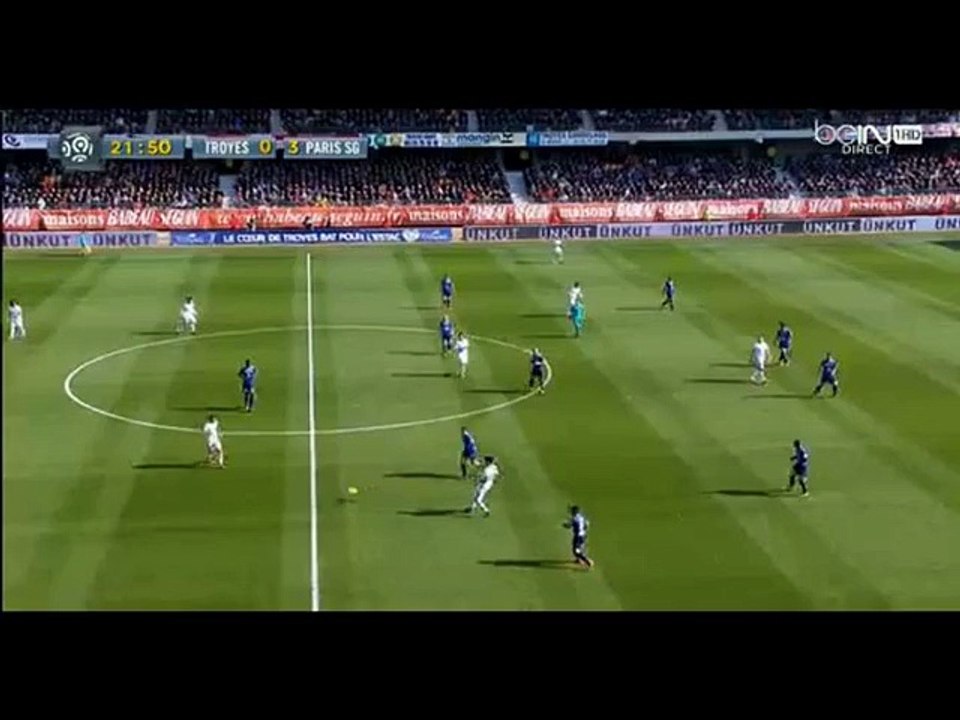 Goal Zlatan Ibrahimovic - Troyes 0-4 Paris Saint Germain (13.03.2016) France - Ligue 1