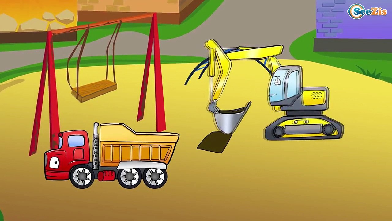 ✔ Мультики про Машинки. Экскаватор. Грузовик на детской площадке. Спецтехника для детей. Кар Кар ✔
