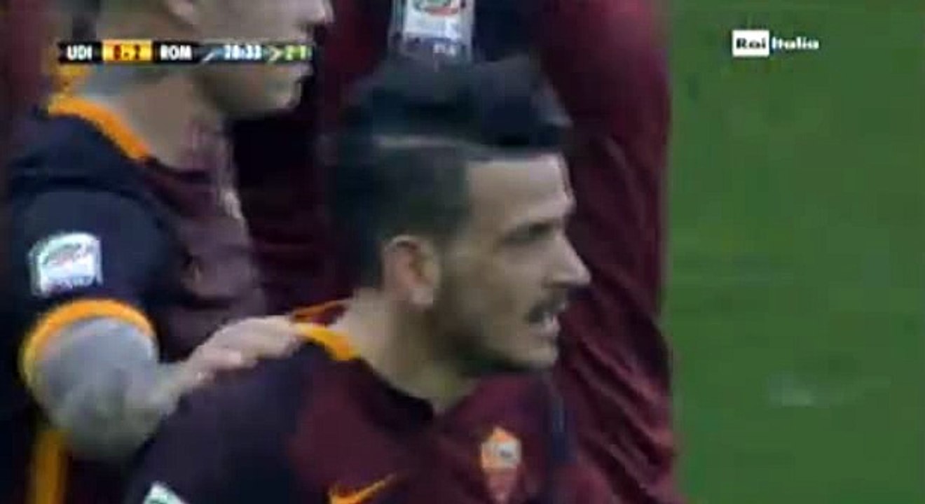 Alessandro Florenzi Goal Udinese 0 - 2 AS Roma Serie A 13-3-2016
