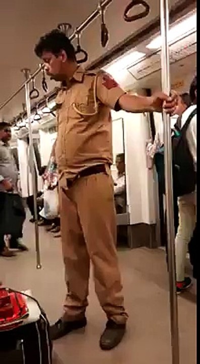 Indian police officer in romantic mood.