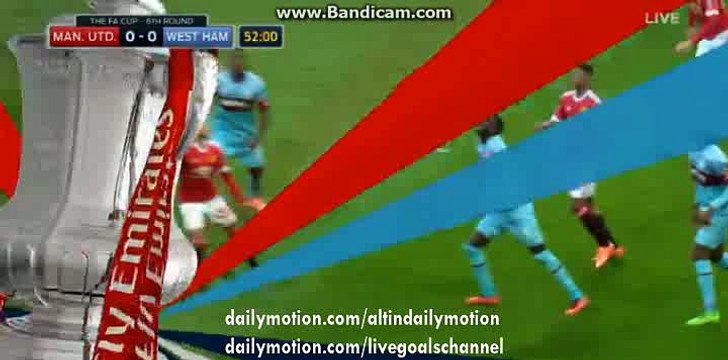 Marcus Rashford Incredible Skill Pass HD - Manchester United vs West Ham United - FA Cup - 13.03.2016