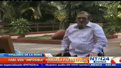 FARC dicen que luce “imposible” alcanzar un acuerdo de paz con el Gobierno Colombiano para el 23 de marzo