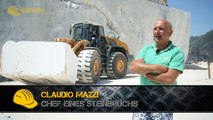 Liebherr L586 Radlader in Carrara Jobreport Marmor Steinbruch Wheel Loader Marble Quarry