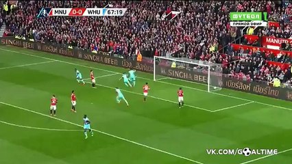 Dimitri Payet Goal - Manchester United 0 - 1 West Ham - 13.03.2016