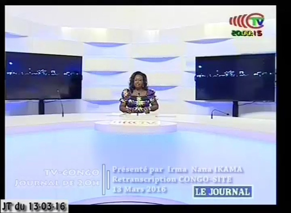 Journal de 20h TVCongo du Dimanche 13 mars 2016 -By Congo-Site