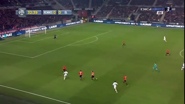 Rachid Ghezzal Goal HD - Rennes 0-1 Lyon 13.03.2016 HD