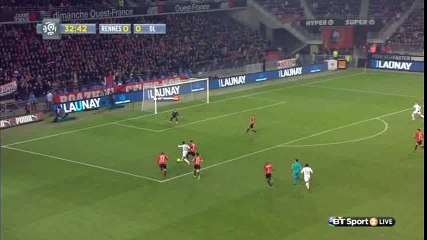 Rachid Ghezzal Goal HD - Rennes 0-1 Lyon - 13-03-2016