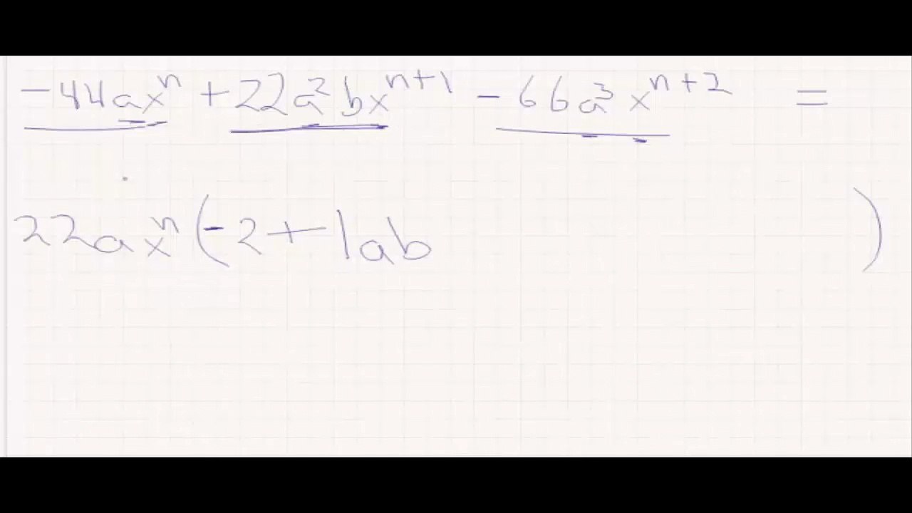 Factorización factor común ejemplo 6