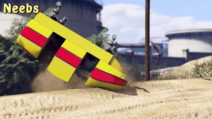 MEGA RAMP - Funny Vehicles Mod - GTA 5 Gameplay Video