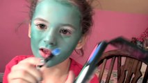 Frankie Stein Monster High Costume Makeup Tutorial for Halloween | Kittiesmama & Bratayley