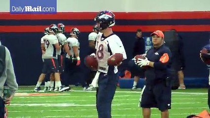 Back when the Broncos had 2 QB's: Manning & Osweiler practice