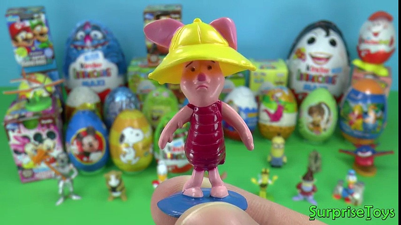 50 Surprise eggs Kinder Surprise Cars Donald Duck Mickey Mouse  Old Cartoons