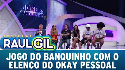 Elenco do Okay Pessoal no Jogo do Banquinho