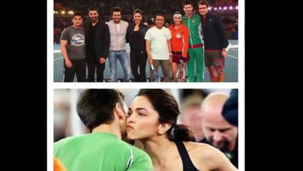 Deepika Padukone with Novak Djokovic in LOs Angles