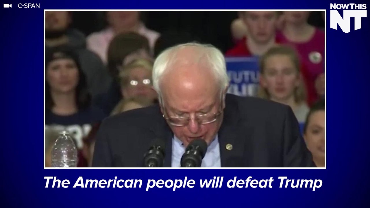 Bernie Promotes Peace While Fights Break Out At Trump Rallies